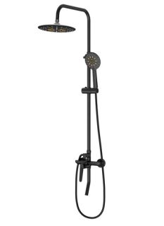 Душевая стойка Laguraty 17057 с изливом чёрный матовый