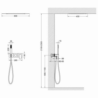 Душевой комплект Timo Selene SX-2129/17SM золото матовое