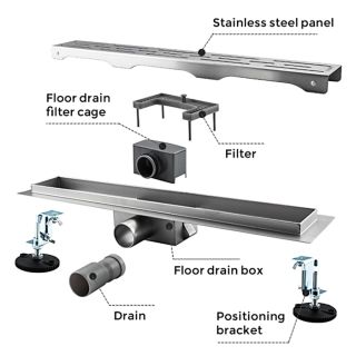 Душевой лоток Gappo G88007-1 80 см сатин