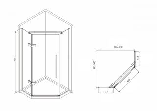 Душевой уголок ABBER Ewiges Wasser AG05090