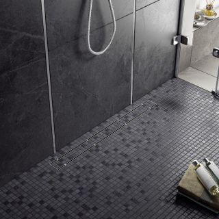 Душевой лоток Timo Drain System DS230209/01 90см с двусторонней панелью plate под плитку сатин