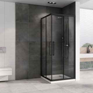 Душевой уголок ABBER Schwarzer Diamant 90x90см чёрный AG02090BH