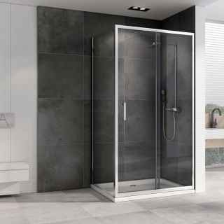 Душевой уголок ABBER Schwarzer Diamant AG301305-S505 130x50см хром