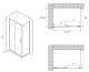 Душевой уголок ABBER Schwarzer Diamant AG30140B-S60B 140x60см чёрный