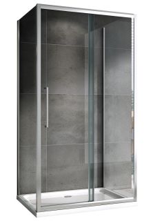 Душевой уголок ABBER Schwarzer Diamant AG30150H-S50-S50 150x50см хром