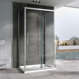 Душевой уголок ABBER Schwarzer Diamant AG30170H-S80-S80 170x80см хром