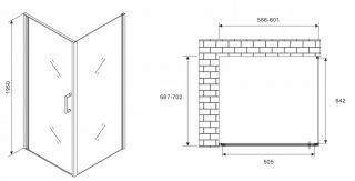 Душевой уголок ABBER Sonnenstrand 60x70см хром AG04060-S70