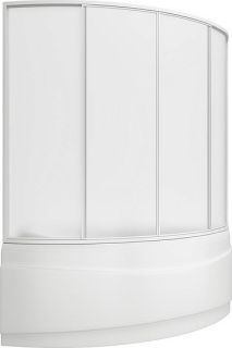 Шторка на ванну Bas Вектра R (4 ств. пластик) правая