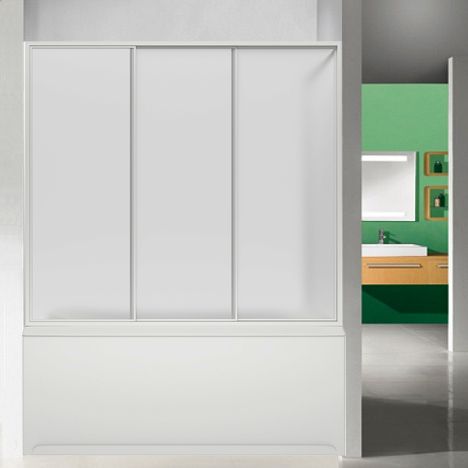 Шторка на ванну Bas Бриз, Верона, Ибица 1500 (3 ств. пластик)