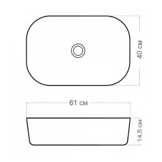 Раковина чаша Maretti FL13NS66-985, серая