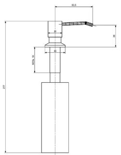 Дозатор для кухонной мойки Splenka S710.01.06 чёрный