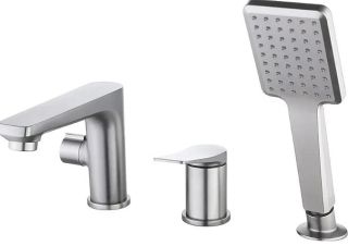 Смеситель на борт ванны Lemark Bronx LM3745GM графит