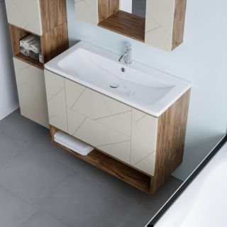 Ниша для тумбы Бриклаер Кристалл 4627125416835 100 см дуб крафт табачный