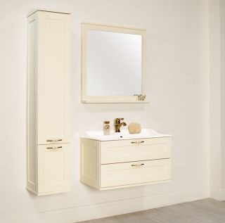 Тумба под раковину Акватон Леон 80см дуб бежевый 1A186301LBPR0