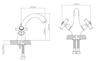 Смеситель для раковины BOOU BA5341-1-B723 хром