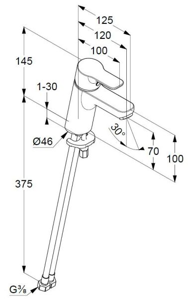 Смеситель для раковины Kludi Pure&Easy белый 370289165