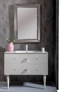 Тумба под раковину Armadi Art Vallessi Avangarde Piazza 80см белый/хром 841-080-WCR