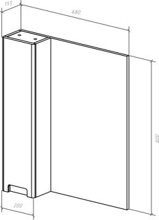 Зеркало-шкаф Bellezza Пегас 70см левый бежевый 00000008045