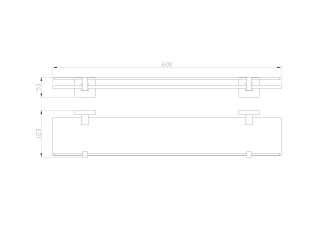Стеклянная полка для ванной Wonzon & Woghand Polo WW-8927 хром