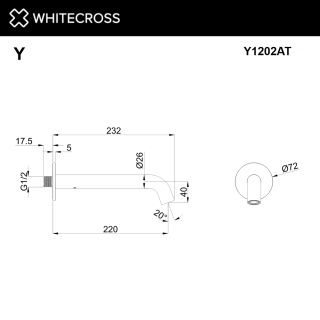 Излив настенный WHITECROSS Y1202AT антрацит
