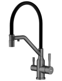 Смеситель для кухни Raglo R81.62.09 с подключением фильтра графит