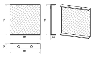 Зеркало с подсветкой Misty Енисей 80см белый