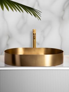 Раковина AltroBagno Eterno 001025 OrSp из нержавеющей стали золото матовое