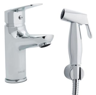 Смеситель для раковины Swedbe Ares 1960 с гигиенической лейкой хром