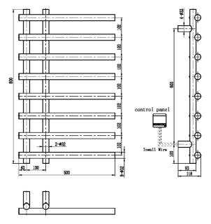 Электрический полотенцесушитель Boheme Uno 722-BR бронза