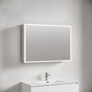 Зеркальный шкаф с подсветкой Sancos Evoke SC80100 100 см серый