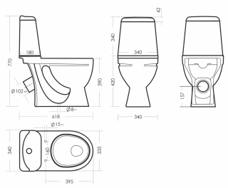 Унитаз-компакт Sanita Идеал Комфорт белый