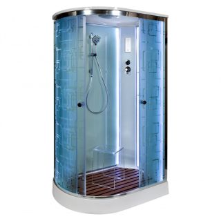 Душевая кабина Deto ЕМ1511 RLED с гм. 110х80х220 см