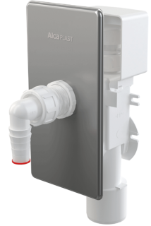 Сифон для стиральной машины AlcaPlast с разрывным клапаном под штукатурку хром APS3P