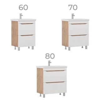 Тумба под раковину подвесная Vigo Grani 201 60 см дуб золотой