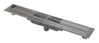 Душевой лоток AlcaPlast Low с порогами для перфорированной решетки 30см хром APZ1101-300