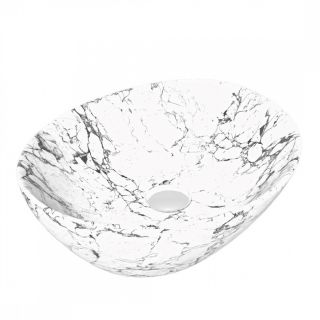 Раковина чаша Maretti EN13NS87-740MR, белый мрамор