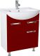 Тумба под раковину Bellezza Альфа 65см красный 00000005238