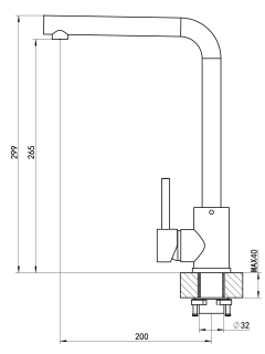 Смеситель для кухни Florentina Фабио мокко
