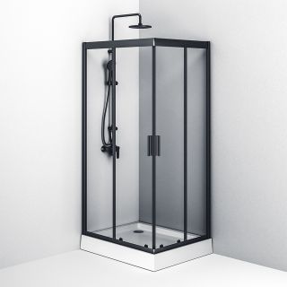 Душевой уголок Am.Pm Gem S 100x80см чёрный матовый W93G-404-100280-BT