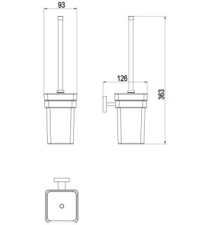 Щётка для туалета Timo Selene хром 10061/00