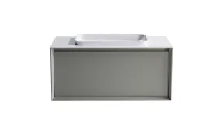 Тумба с раковиной Astra-Form Фрейм 4631177713880 90 см серый матовый
