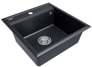 Мойка кухонная Paulmark Stepia PM115051-BLM чёрный металлик
