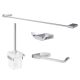 Комплект аксессуаров для ванной комнаты Black and White 7720C хром