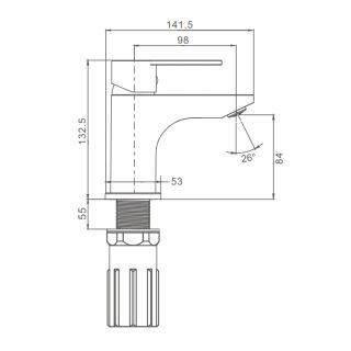 Смеситель для раковины Prohanss P64.10.08 белый