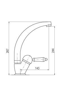 Смеситель для кухни Rav Slezak Labe L506.5/3Z золото