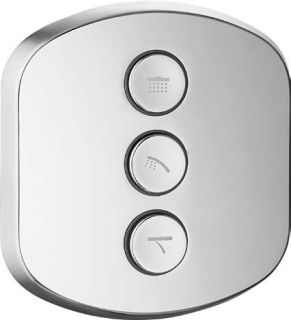 Встраиваемый 3-х позиционный кнопочный переключатель, хром Cezares GLOBO-F-DEV3-B-01