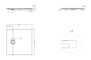Душевой поддон Salini Oasi S-Stone 120323M 80x80см белый матовый