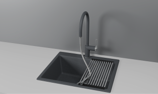 Смеситель для кухни Granula 8172, ГРАФИТ графит