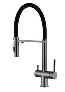 Смеситель для кухни под фильтр на магните GROCENBERG GB4096BG (Kerox Венгрия) Графит