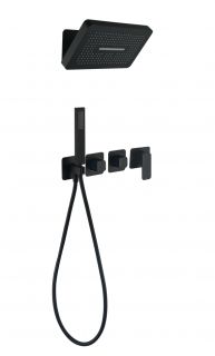 Душевая система скрытого монтажа Grocenberg GB5030BL с Картриджем Kerox (Венгрия)  Черный матовый